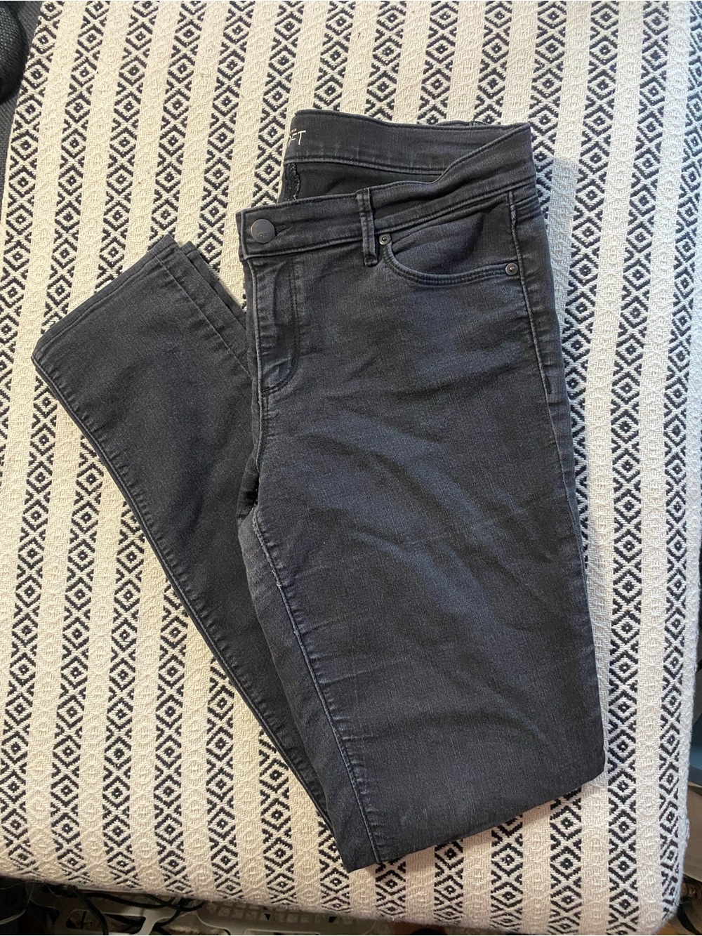 LOFT Tall Ann Taylor Modern Black Skinny Jeans Women’s 30 / 10 T Stretch Denim